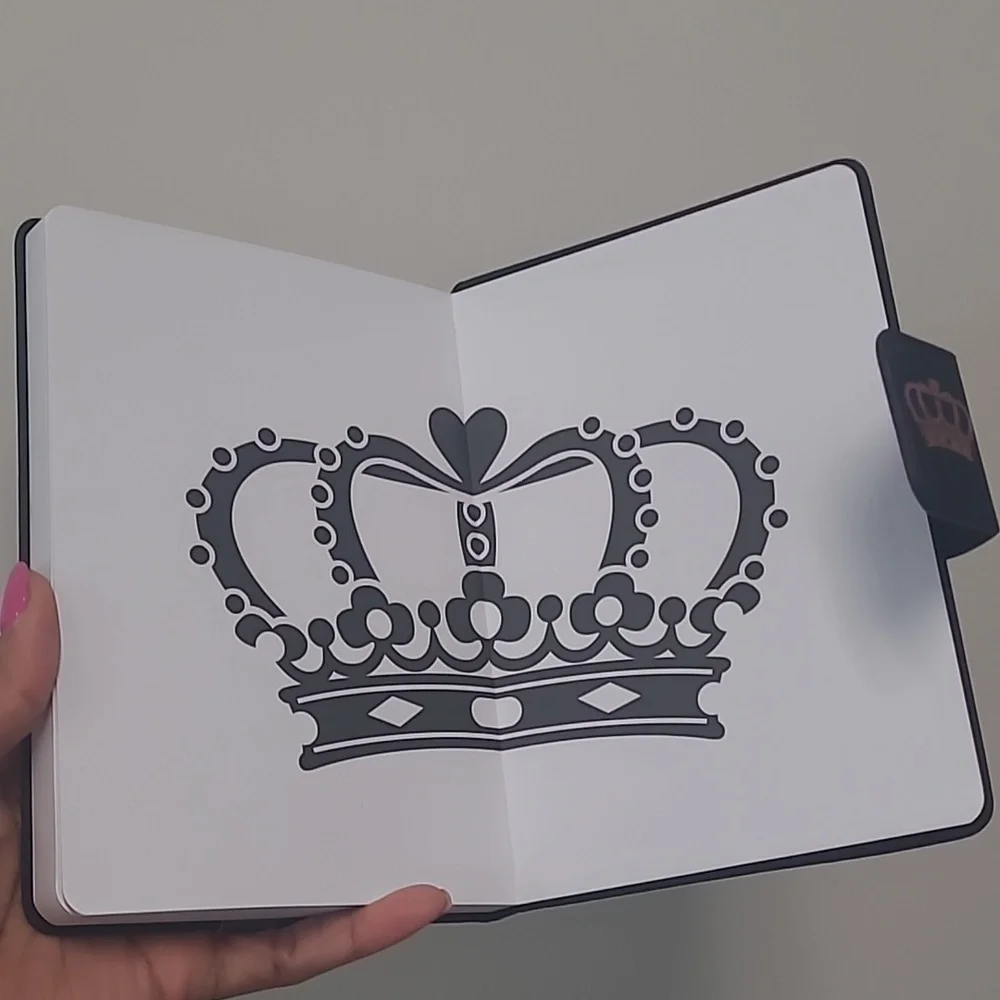 Juicy Couture Black and Gold Journal with Heart Pen